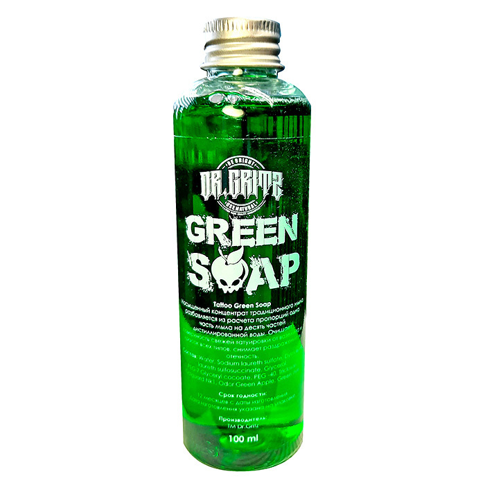 Zielone mydło do tatuażu - Dr. Gritz Green Soap