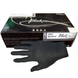 MaiMed Black rękawiczki lateksowe czarne