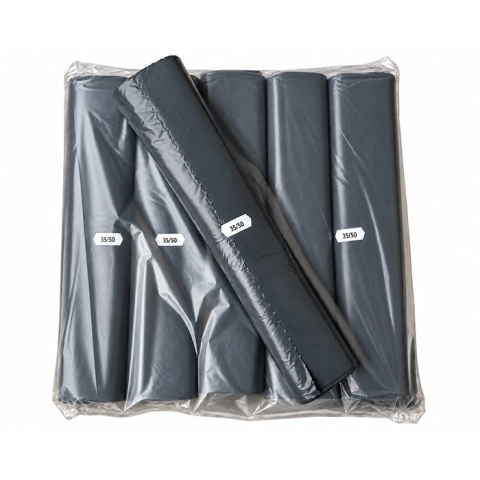 Worki na śmieci czarne ldpe 35L