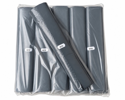 Worki na śmieci czarne ldpe 60L